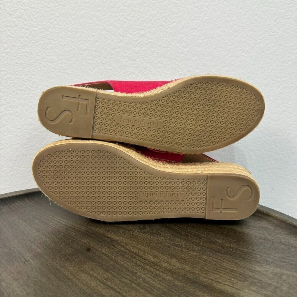 Franco Sarto Women's Pirouette Espadrille Bow Tie Slingback Wedge Sandal 9.5M - Picture 7 of 10